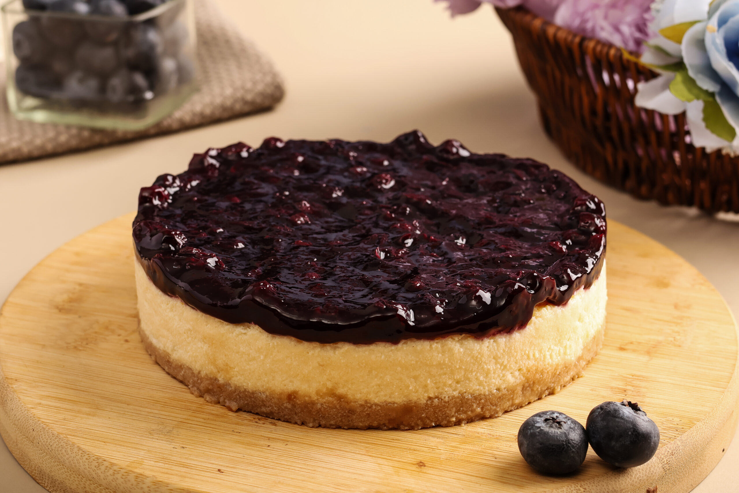 Blueberry Baked Cheesecake