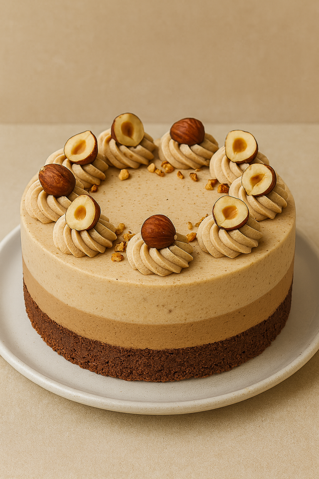 hazelnut mouuse cake
